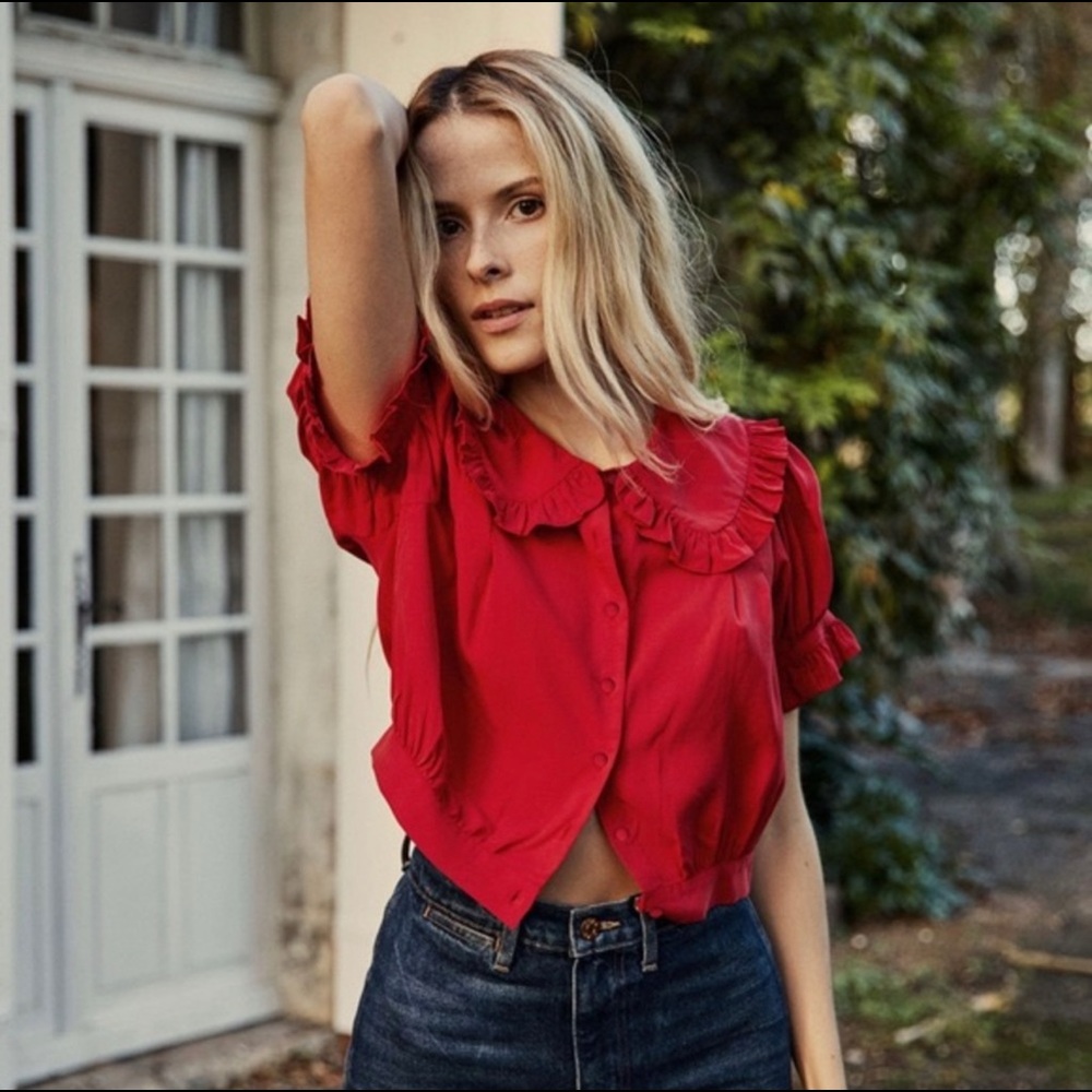 Doen Sparrow Top in Cherise